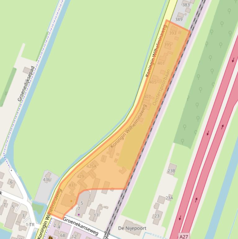 Kaart van postcodegebied 3737BD.