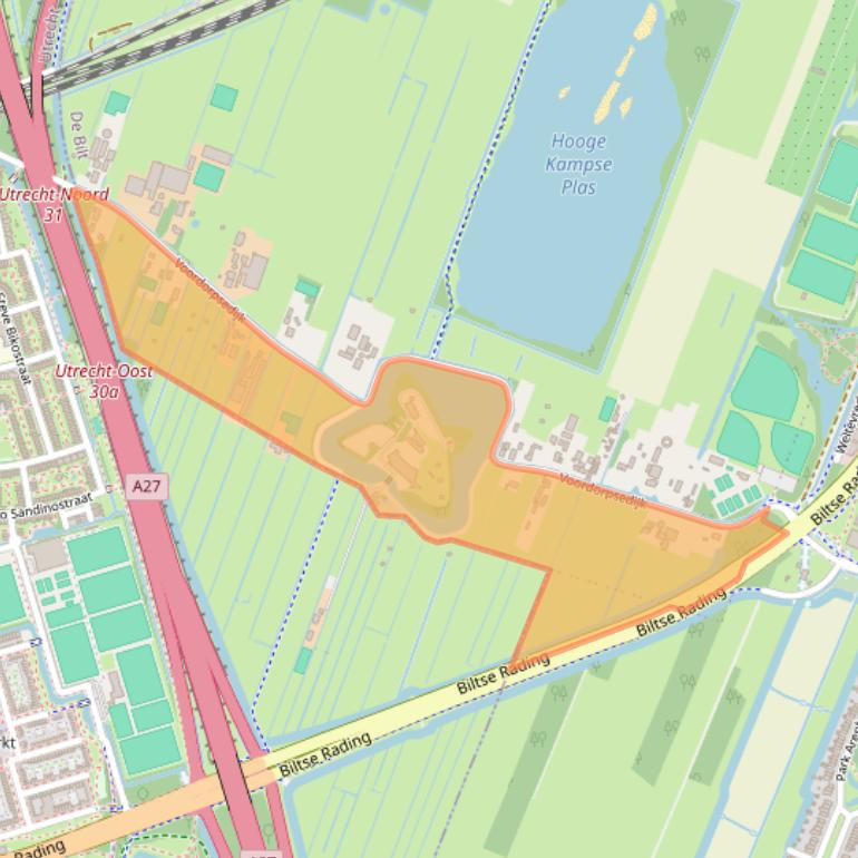 Kaart van postcodegebied 3737BK.