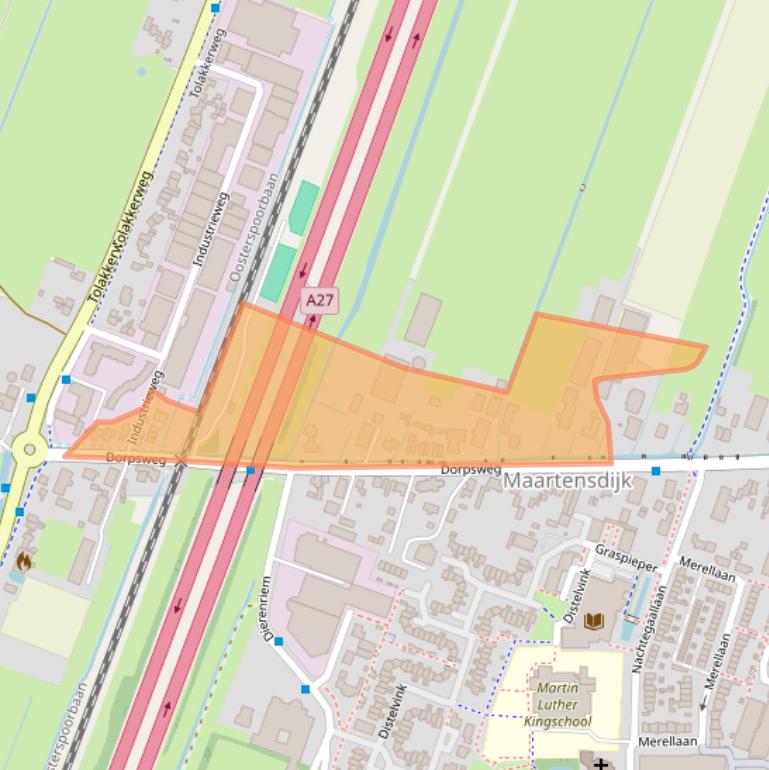 Kaart van postcodegebied 3738CA.