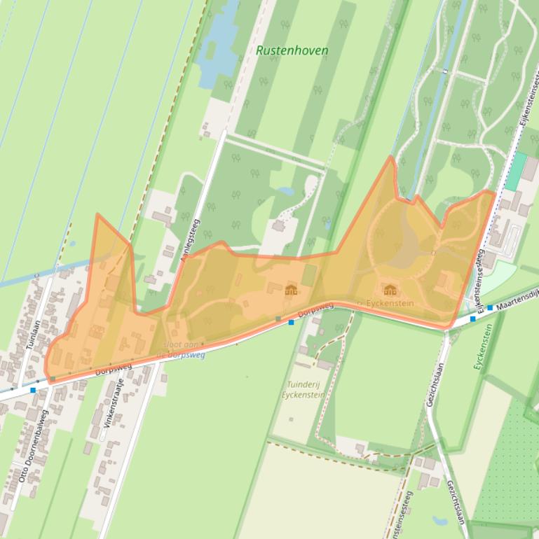 Kaart van postcodegebied 3738CD.