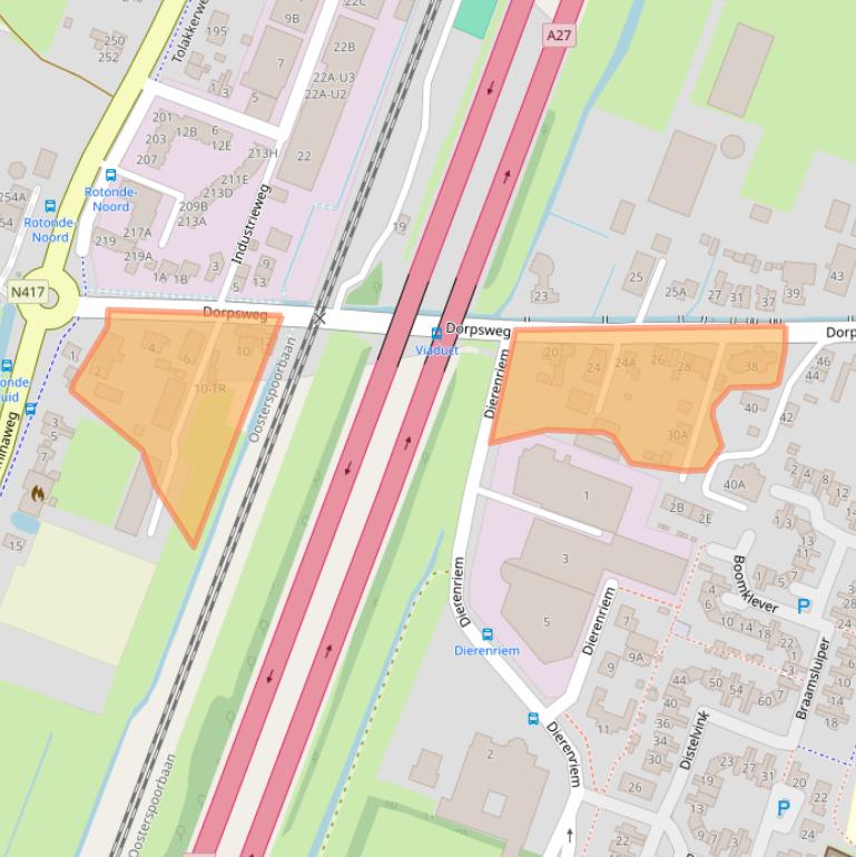 Kaart van postcodegebied 3738CE.