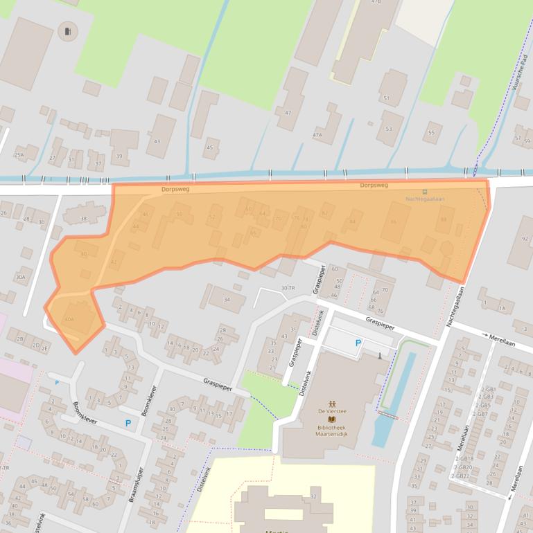 Kaart van postcodegebied 3738CG.