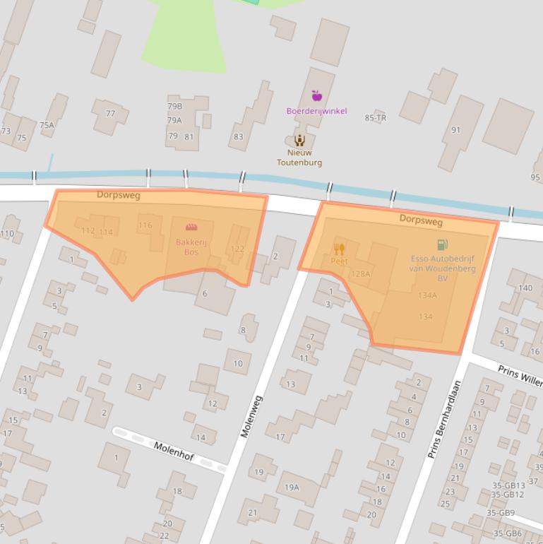 Kaart van postcodegebied 3738CJ.