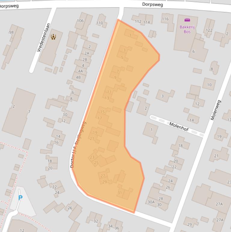 Kaart van postcodegebied 3738DA.