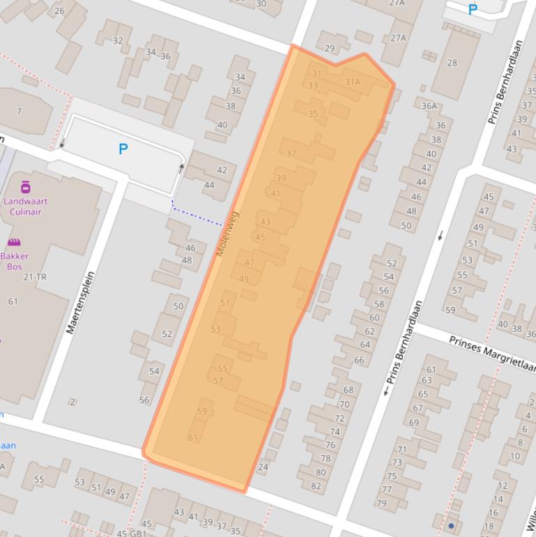 Kaart van postcodegebied 3738DD.