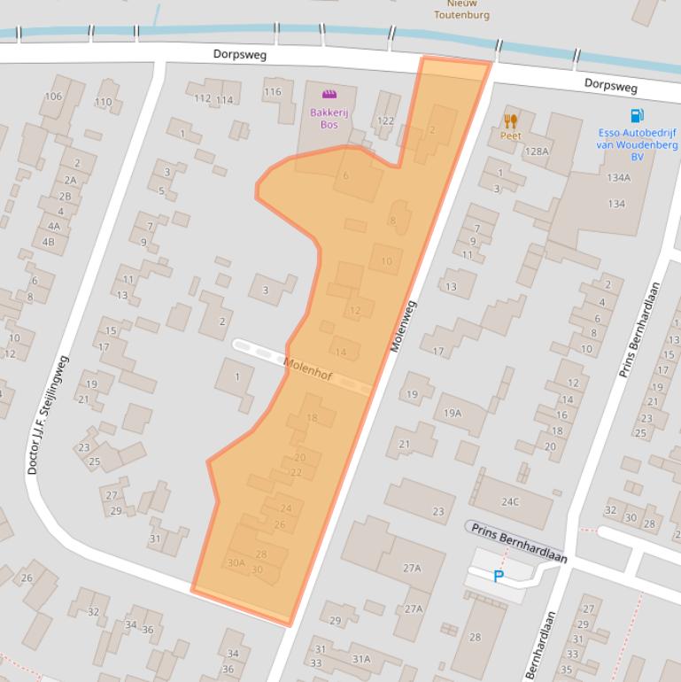 Kaart van postcodegebied 3738DE.