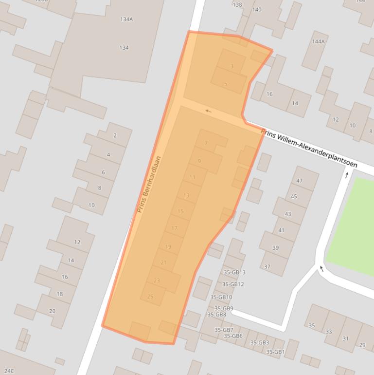 Kaart van postcodegebied 3738DL.