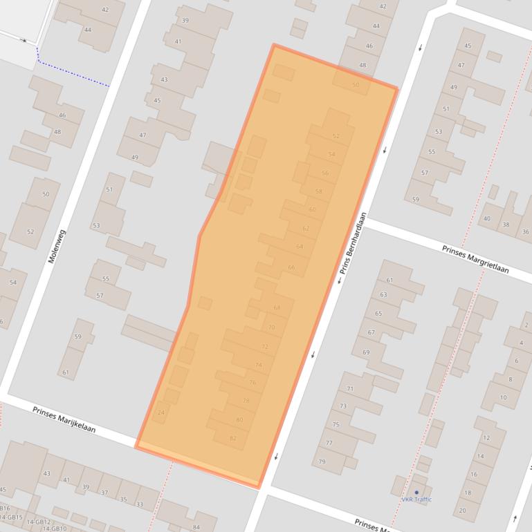 Kaart van postcodegebied 3738DR.