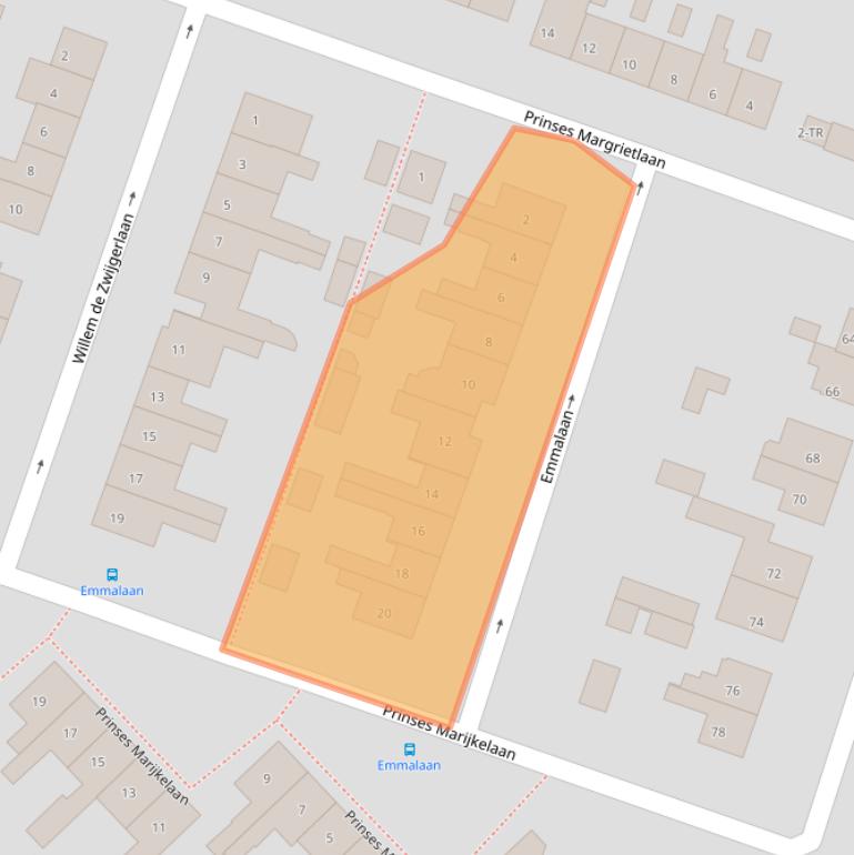 Kaart van postcodegebied 3738DT.