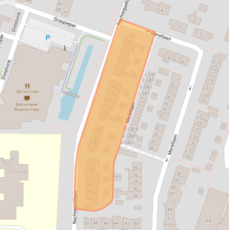 Kaart van postcodegebied 3738EA.