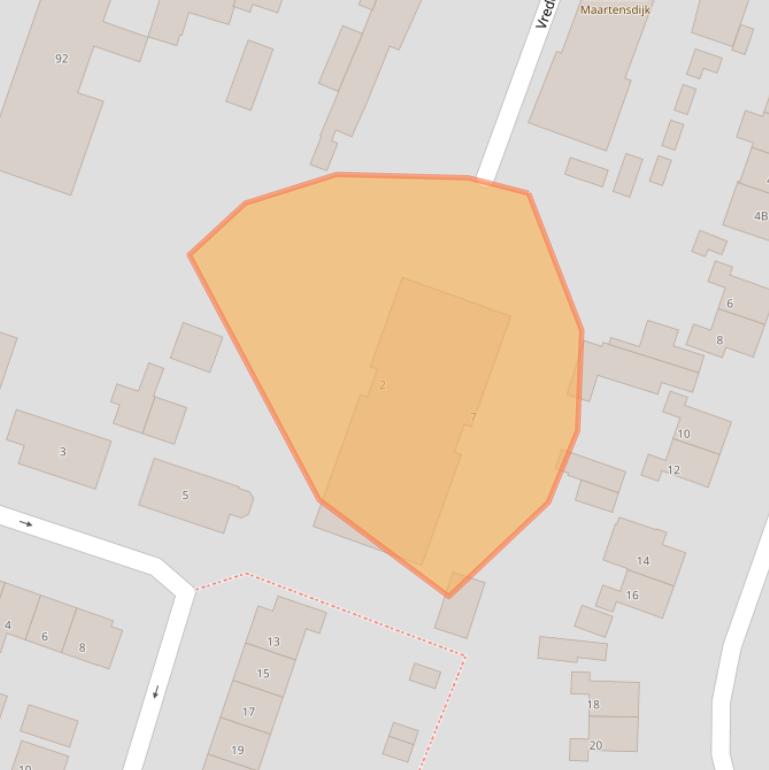 Kaart van postcodegebied 3738EJ.