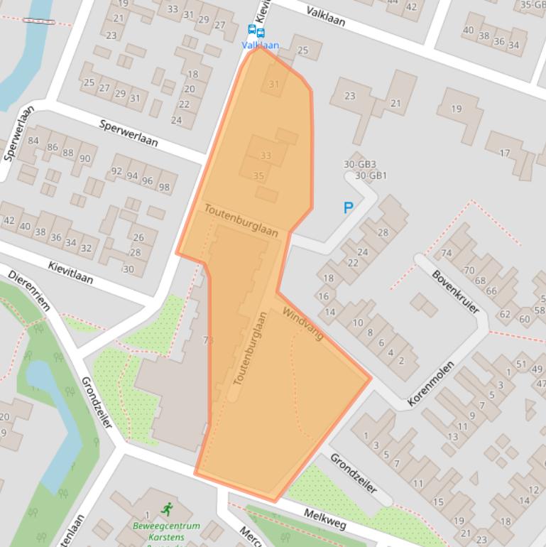 Kaart van postcodegebied 3738EP.