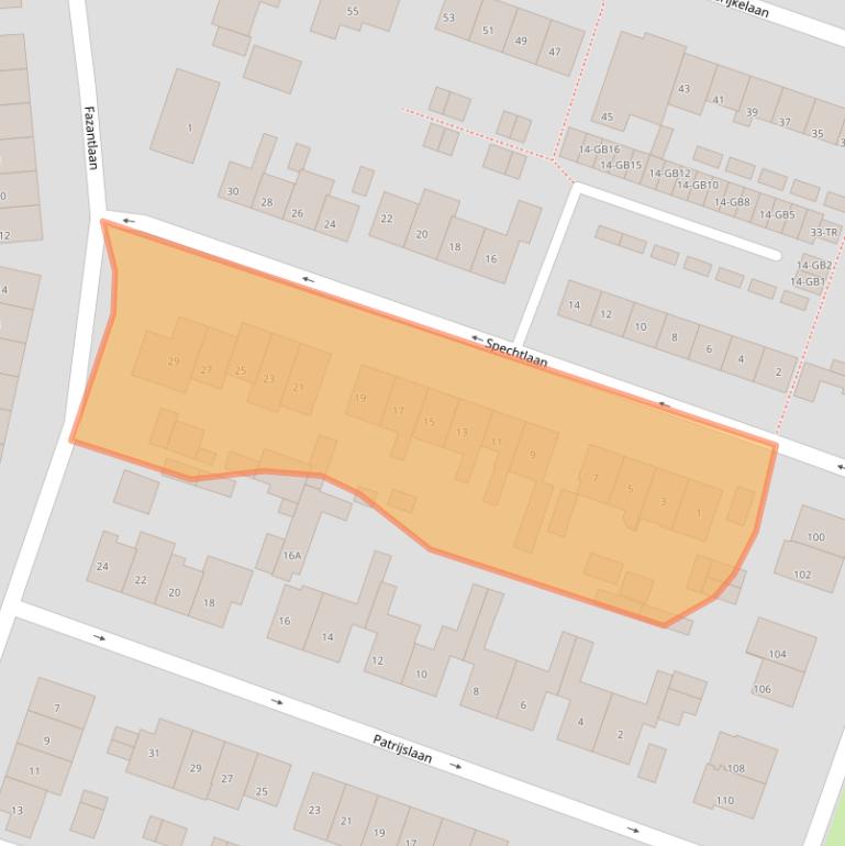 Kaart van postcodegebied 3738GA.