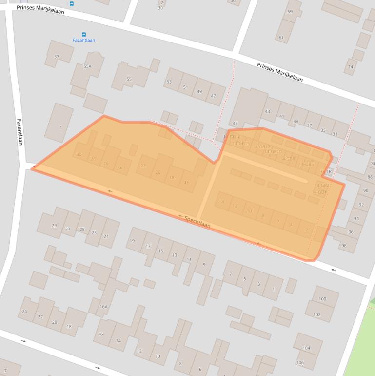 Kaart van postcodegebied 3738GB.