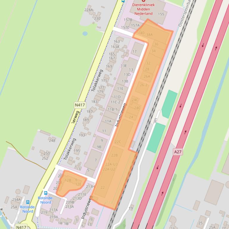 Kaart van postcodegebied 3738JX.