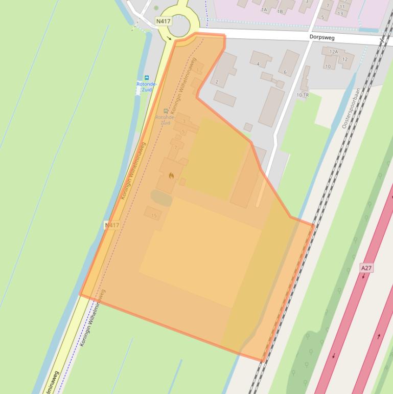 Kaart van postcodegebied 3738JZ.