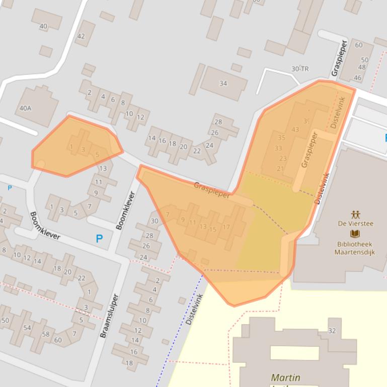 Kaart van postcodegebied 3738SB.