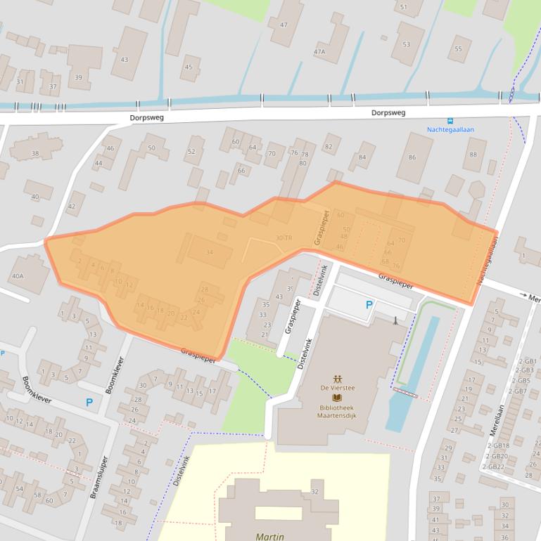Kaart van postcodegebied 3738SC.