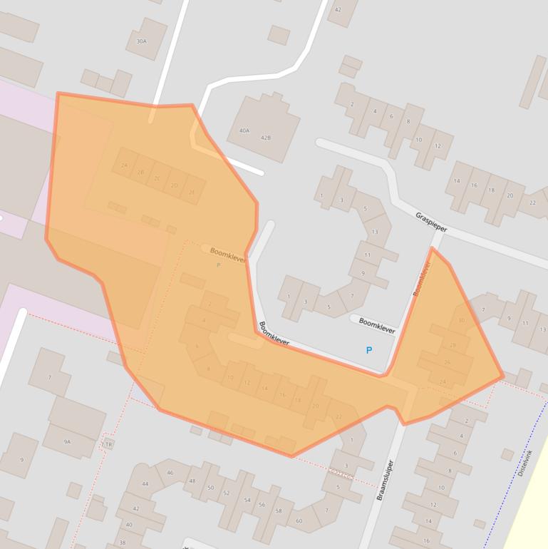 Kaart van postcodegebied 3738SG.