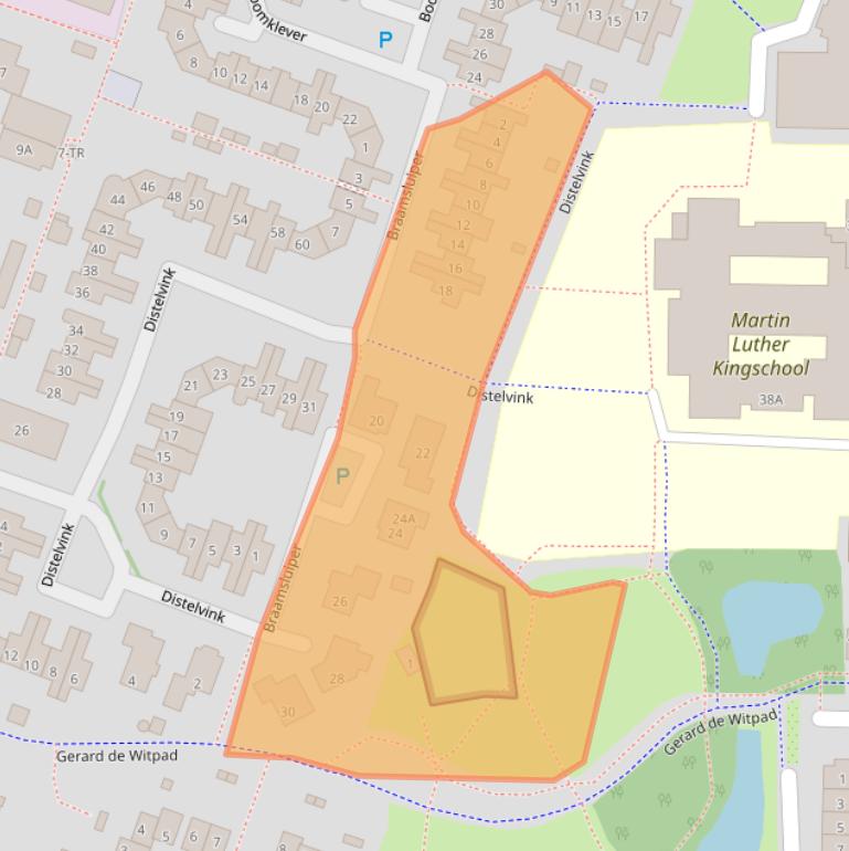 Kaart van postcodegebied 3738SM.