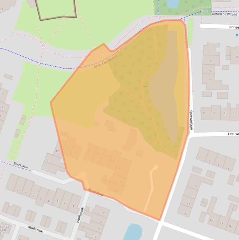 Kaart van postcodegebied 3738TG.