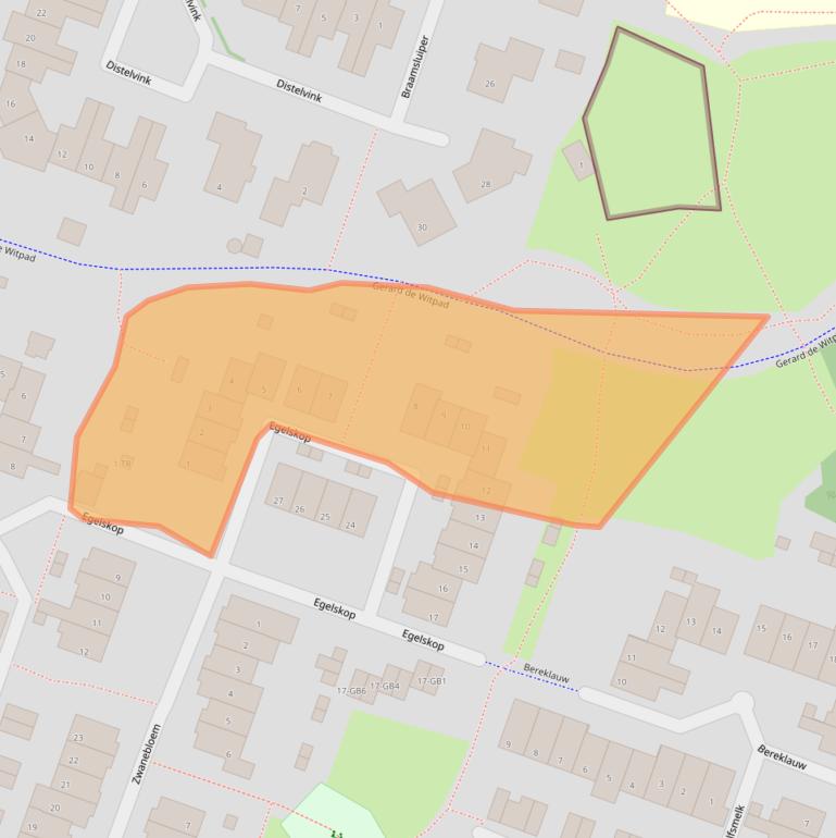 Kaart van postcodegebied 3738TH.