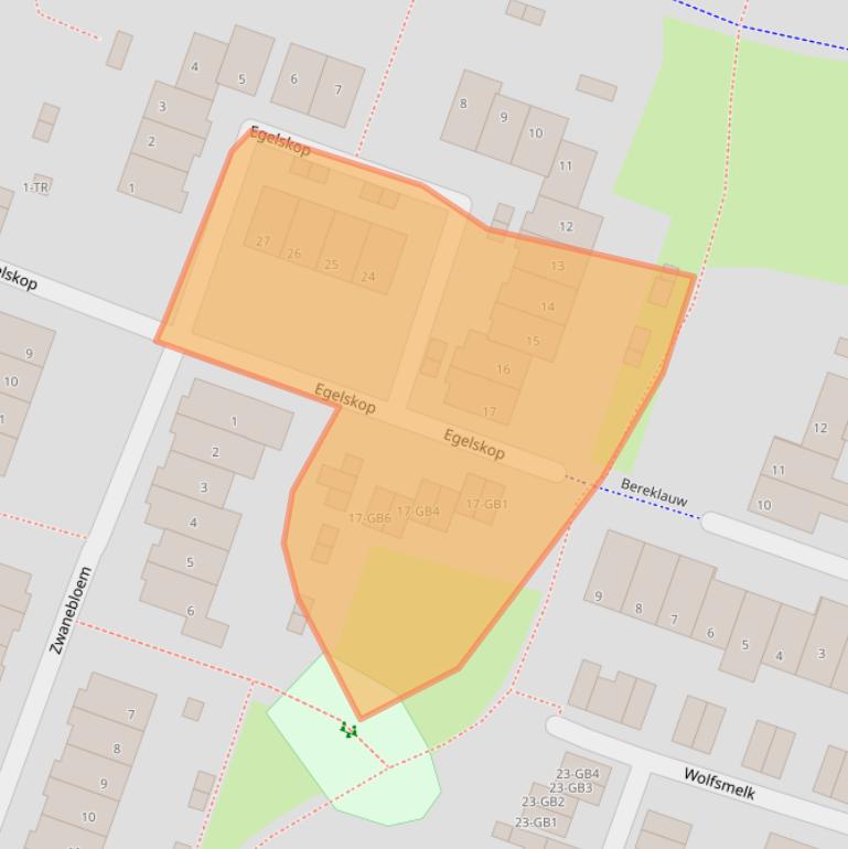 Kaart van postcodegebied 3738TJ.