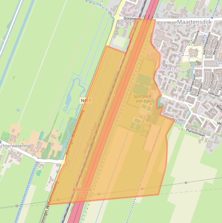 Kaart van postcodegebied 3738TR.