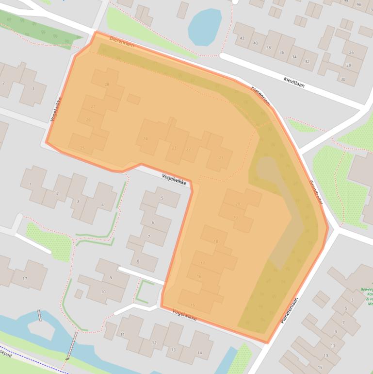 Kaart van postcodegebied 3738TT.