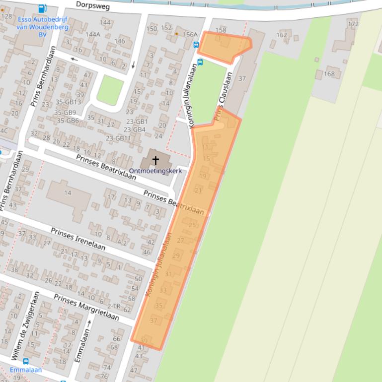 Kaart van postcodegebied 3738VA.