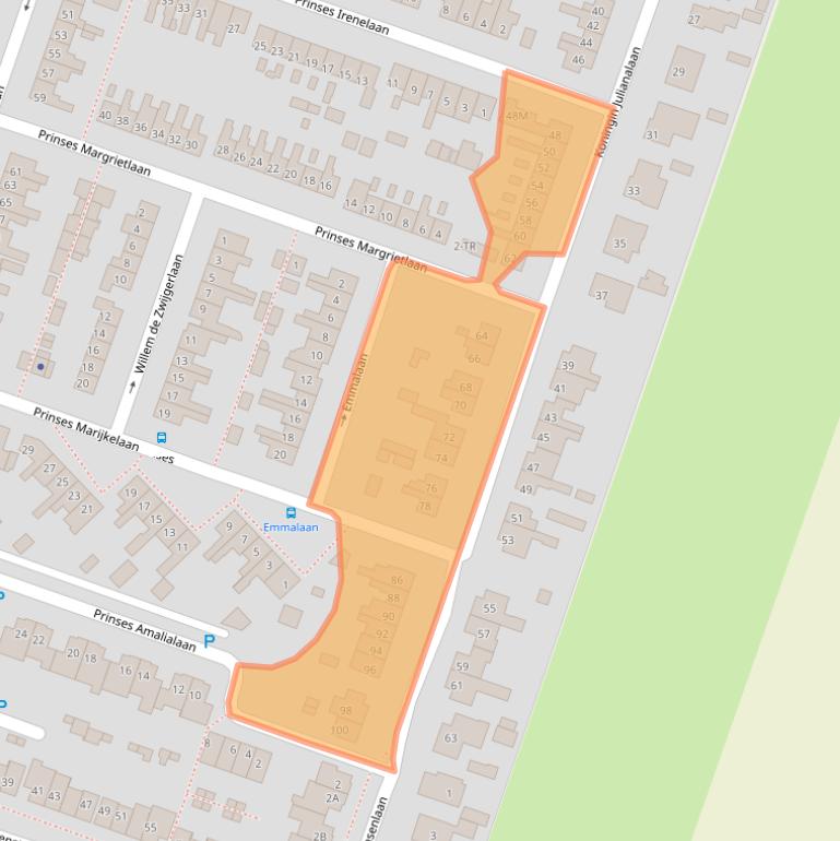 Kaart van postcodegebied 3738VD.