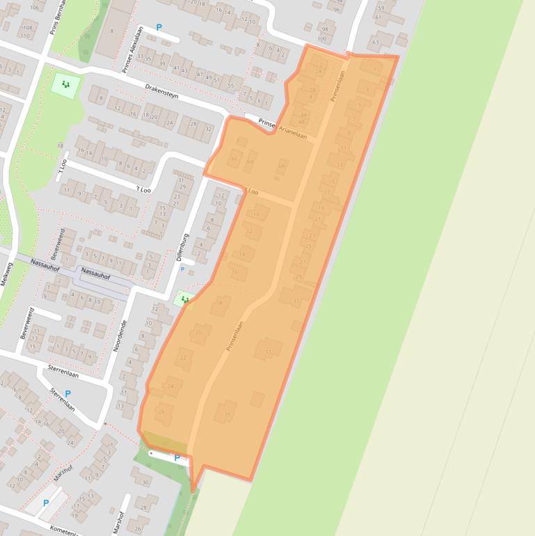 Kaart van postcodegebied 3738VE.