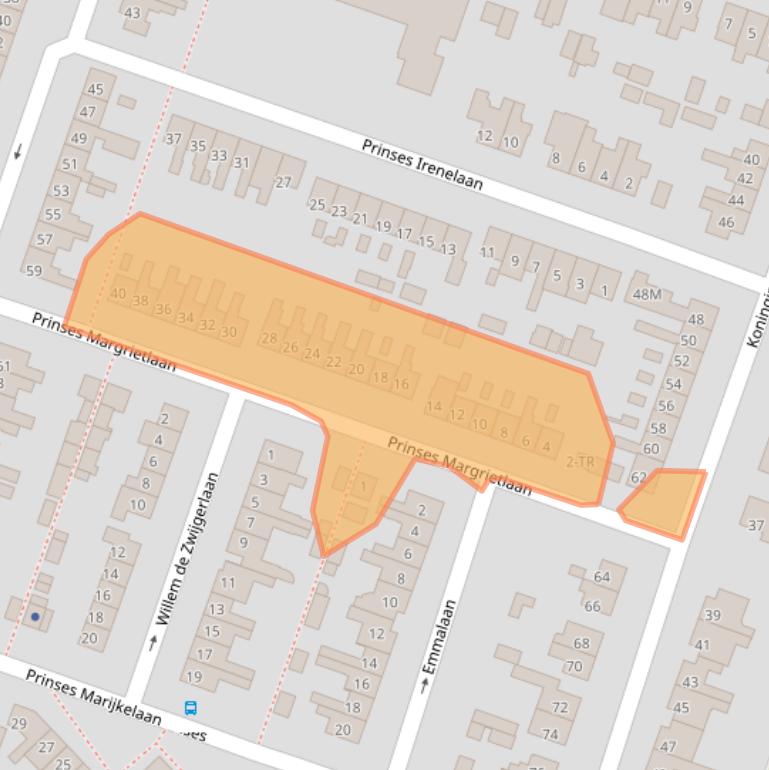 Kaart van postcodegebied 3738VL.