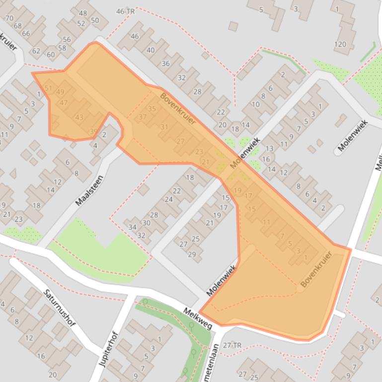 Kaart van postcodegebied 3738WB.