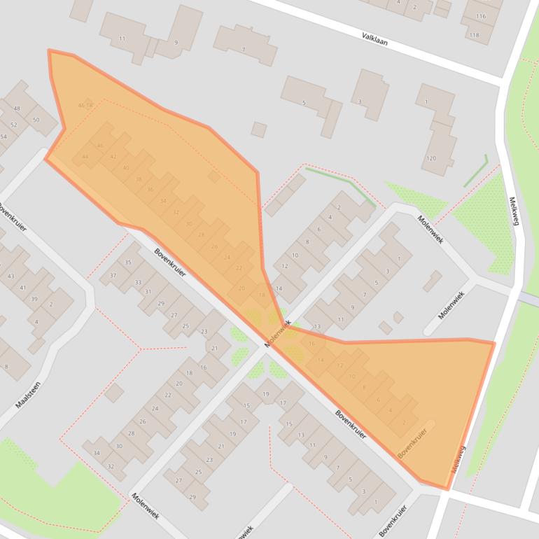 Kaart van postcodegebied 3738WC.