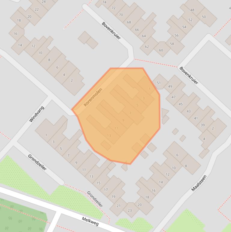 Kaart van postcodegebied 3738WL.