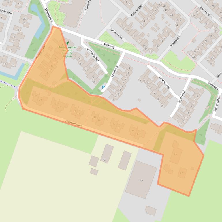 Kaart van postcodegebied 3738XK.