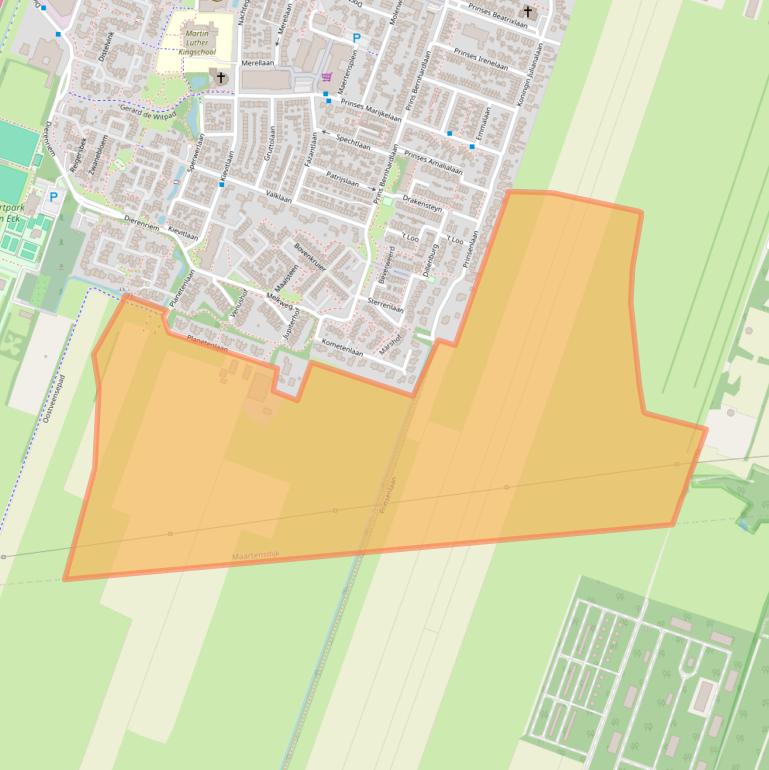 Kaart van postcodegebied 3738XL.