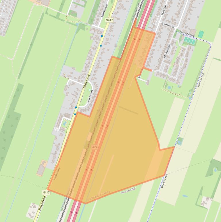 Kaart van postcodegebied 3739KG.