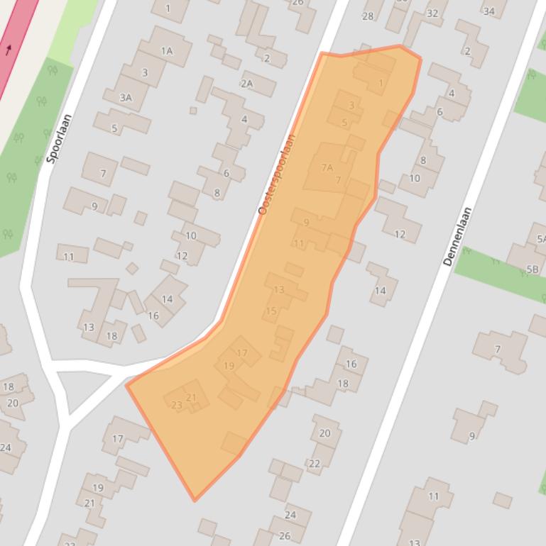 Kaart van postcodegebied 3739KH.