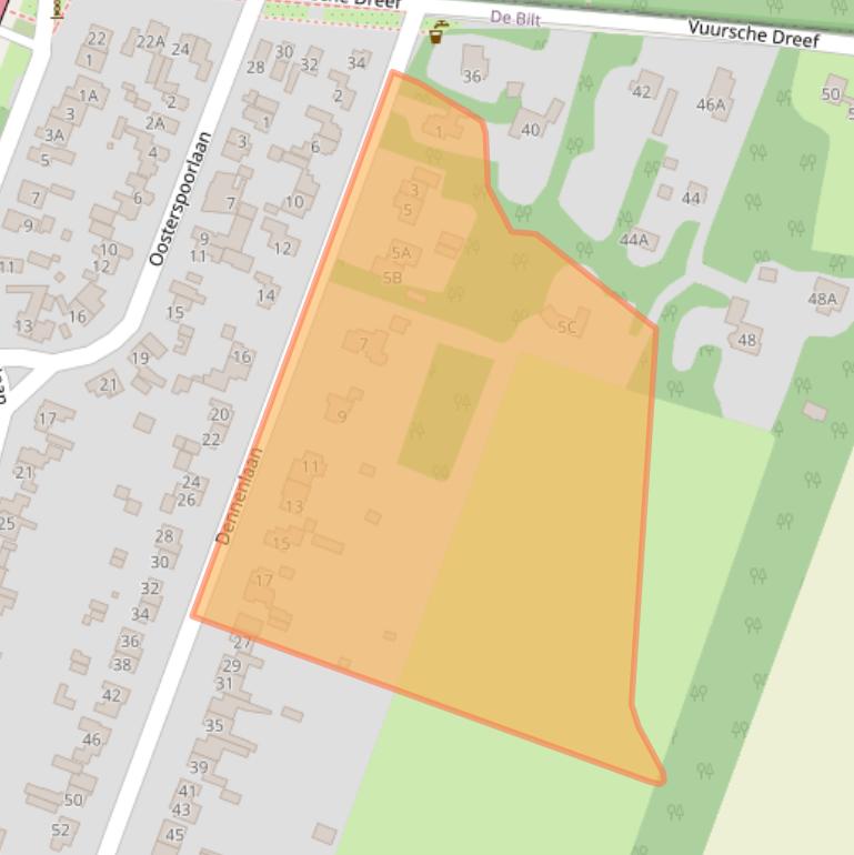 Kaart van postcodegebied 3739KL.