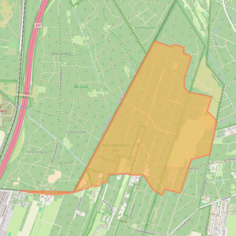 Kaart van postcodegebied 3739KS.