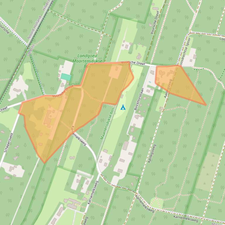 Kaart van postcodegebied 3739KW.