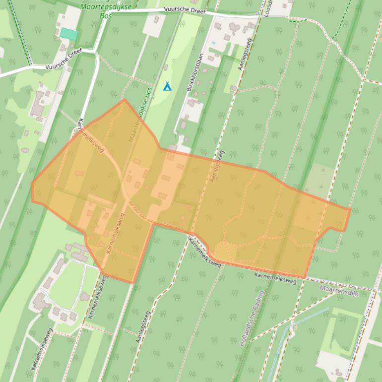 Kaart van postcodegebied 3739LA.