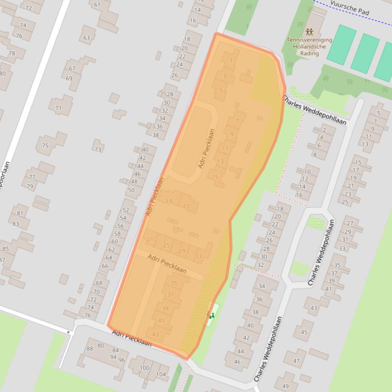 Kaart van postcodegebied 3739LG.