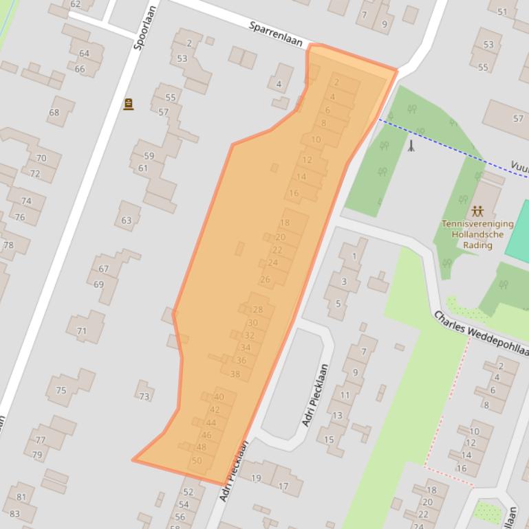 Kaart van postcodegebied 3739LH.