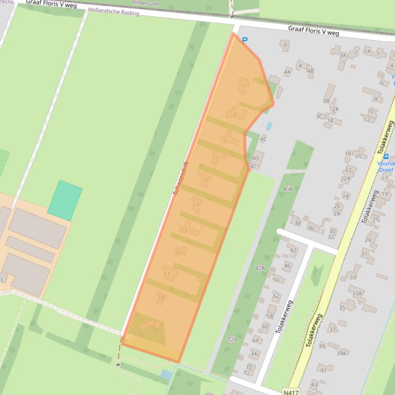 Kaart van postcodegebied 3739NE.