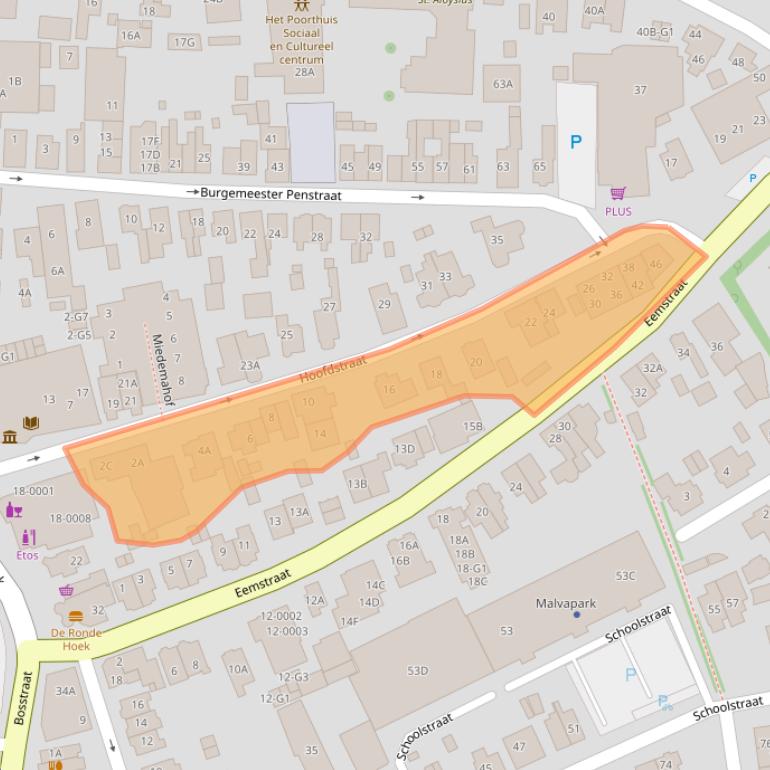 Kaart van postcodegebied 3741AD.