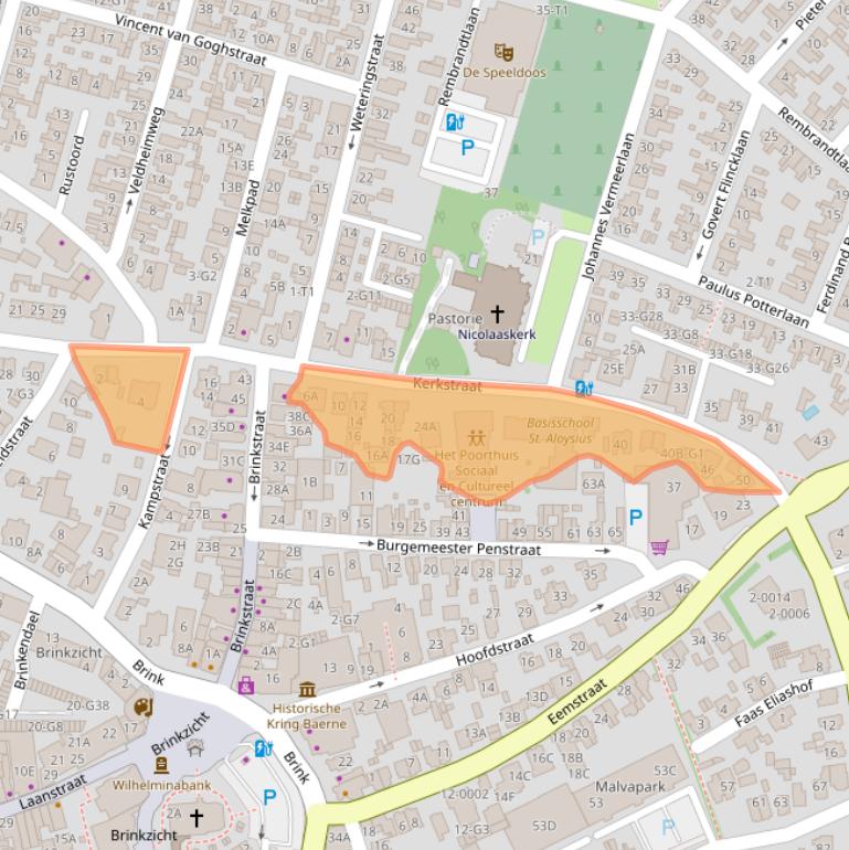 Kaart van postcodegebied 3741AK.