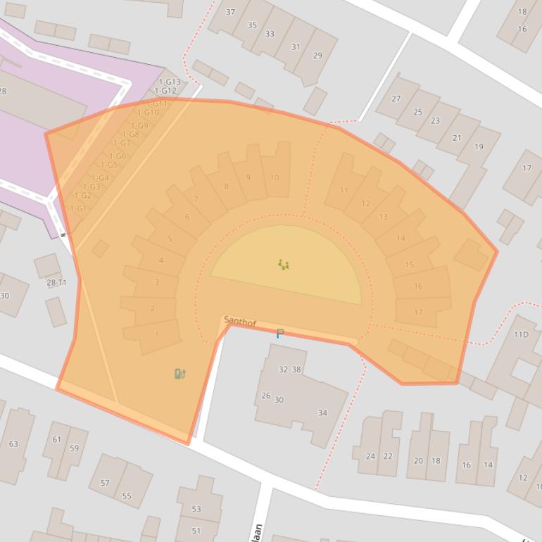 Kaart van postcodegebied 3741AX.
